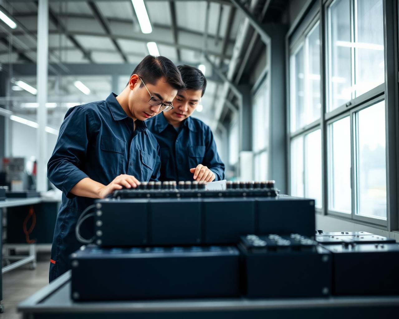 Wattrae Energy factory floor with LFP battery production line